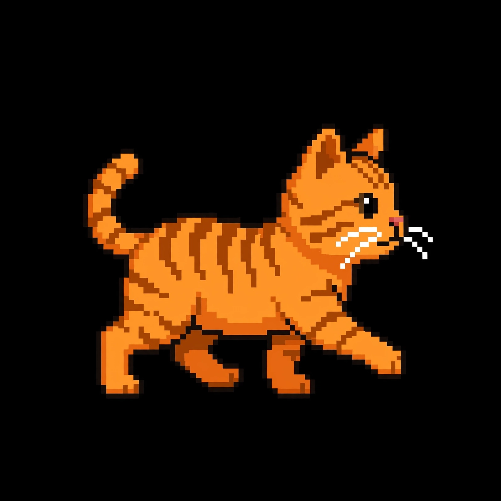 Pixel the orange pixel cat